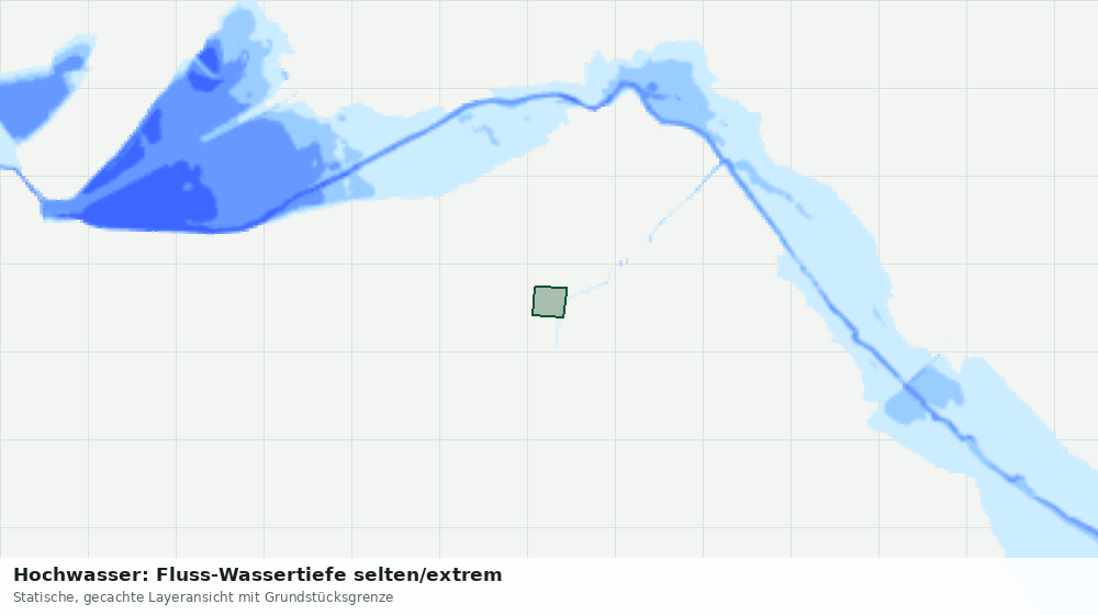 Statische Kartenansicht: Hochwasser: Fluss-Wassertiefe selten/extrem
