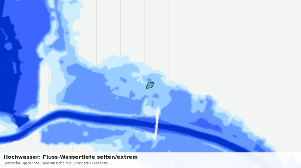 Statische Kartenansicht: Hochwasser: Fluss-Wassertiefe selten/extrem