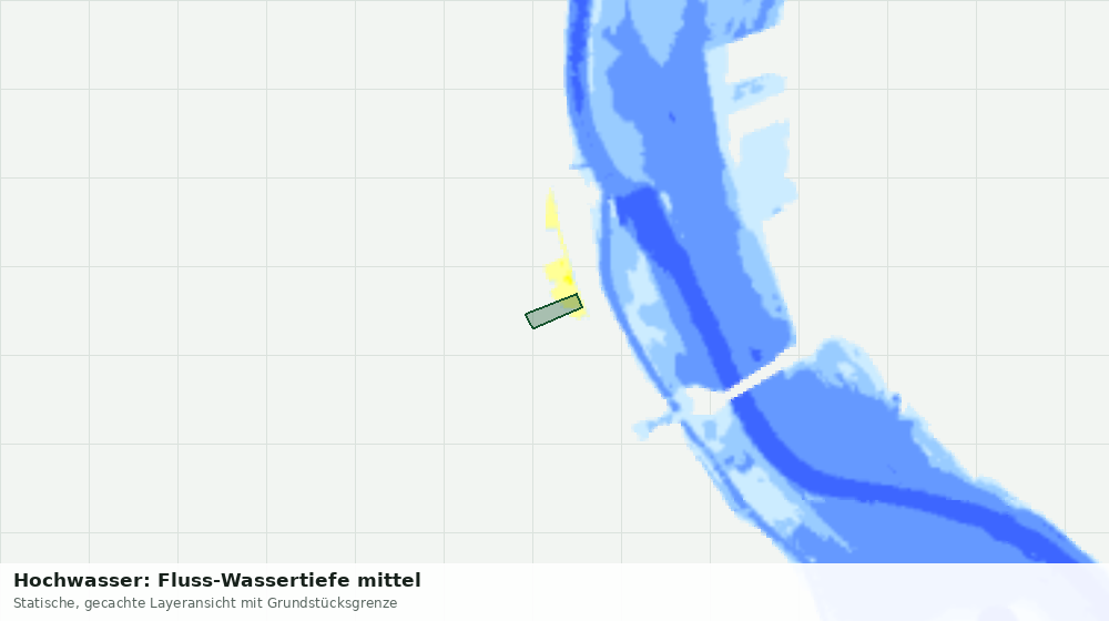 Statische Kartenansicht: Hochwasser: Fluss-Wassertiefe mittel