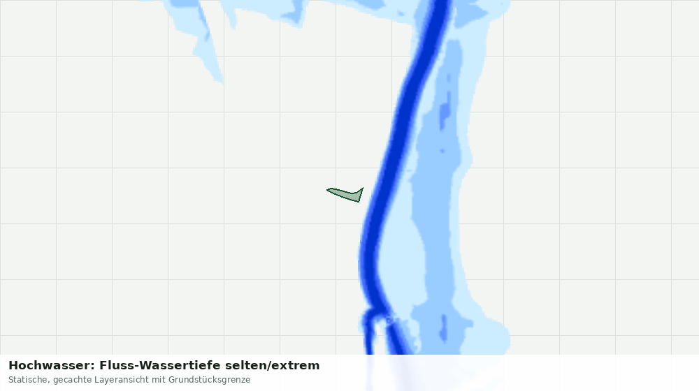 Statische Kartenansicht: Hochwasser: Fluss-Wassertiefe selten/extrem
