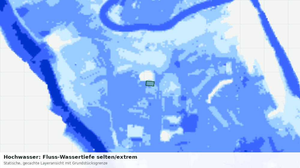 Statische Kartenansicht: Hochwasser: Fluss-Wassertiefe selten/extrem