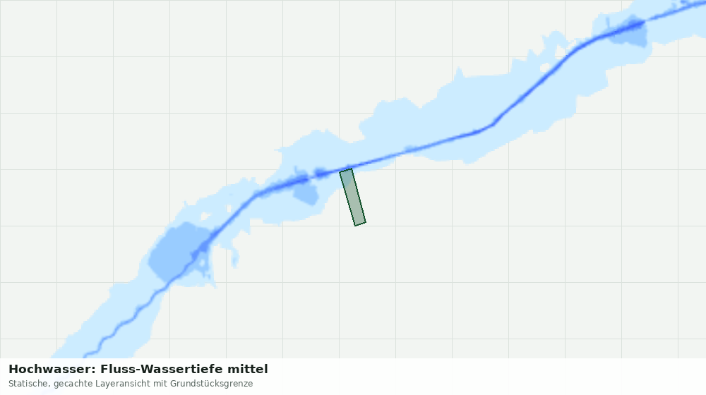 Statische Kartenansicht: Hochwasser: Fluss-Wassertiefe mittel