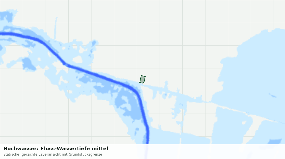 Statische Kartenansicht: Hochwasser: Fluss-Wassertiefe mittel