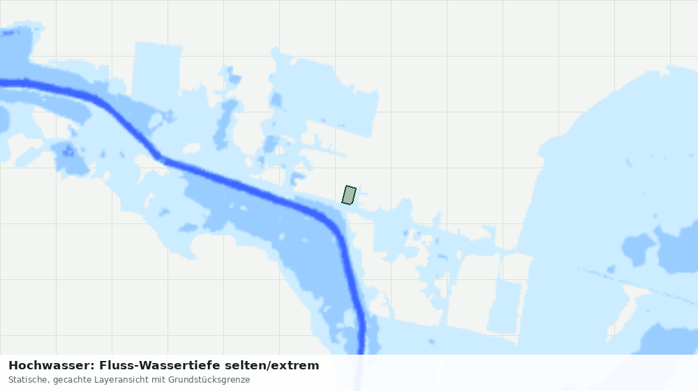 Statische Kartenansicht: Hochwasser: Fluss-Wassertiefe selten/extrem