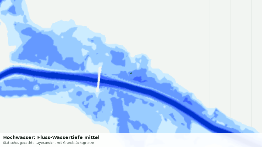 Statische Kartenansicht: Hochwasser: Fluss-Wassertiefe mittel