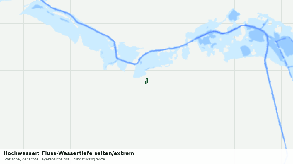 Statische Kartenansicht: Hochwasser: Fluss-Wassertiefe selten/extrem