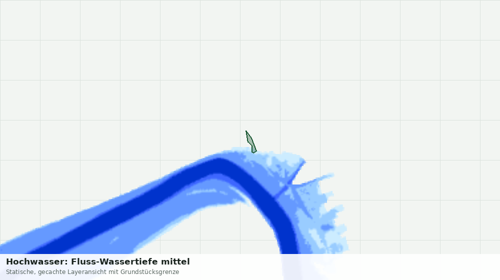 Statische Kartenansicht: Hochwasser: Fluss-Wassertiefe mittel