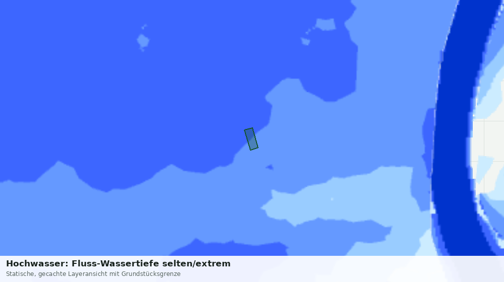 Statische Kartenansicht: Hochwasser: Fluss-Wassertiefe selten/extrem