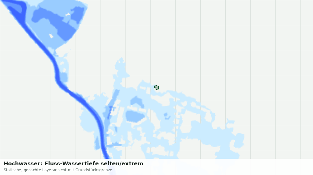 Statische Kartenansicht: Hochwasser: Fluss-Wassertiefe selten/extrem