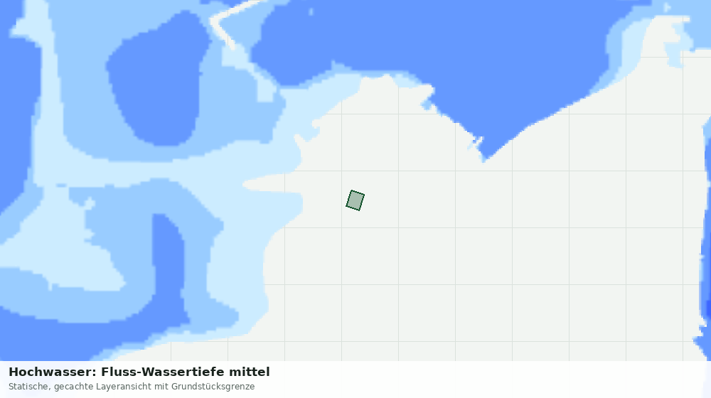 Statische Kartenansicht: Hochwasser: Fluss-Wassertiefe mittel