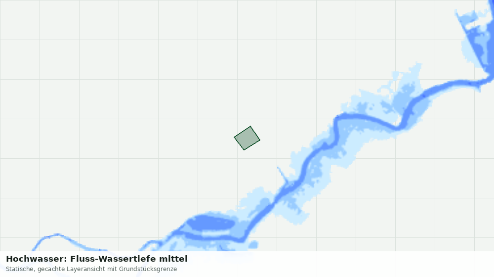 Statische Kartenansicht: Hochwasser: Fluss-Wassertiefe mittel