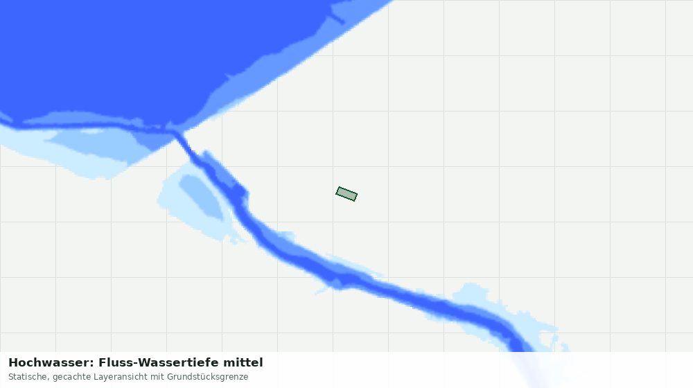 Statische Kartenansicht: Hochwasser: Fluss-Wassertiefe mittel