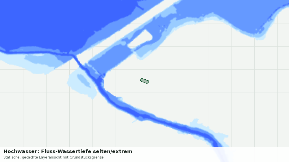 Statische Kartenansicht: Hochwasser: Fluss-Wassertiefe selten/extrem