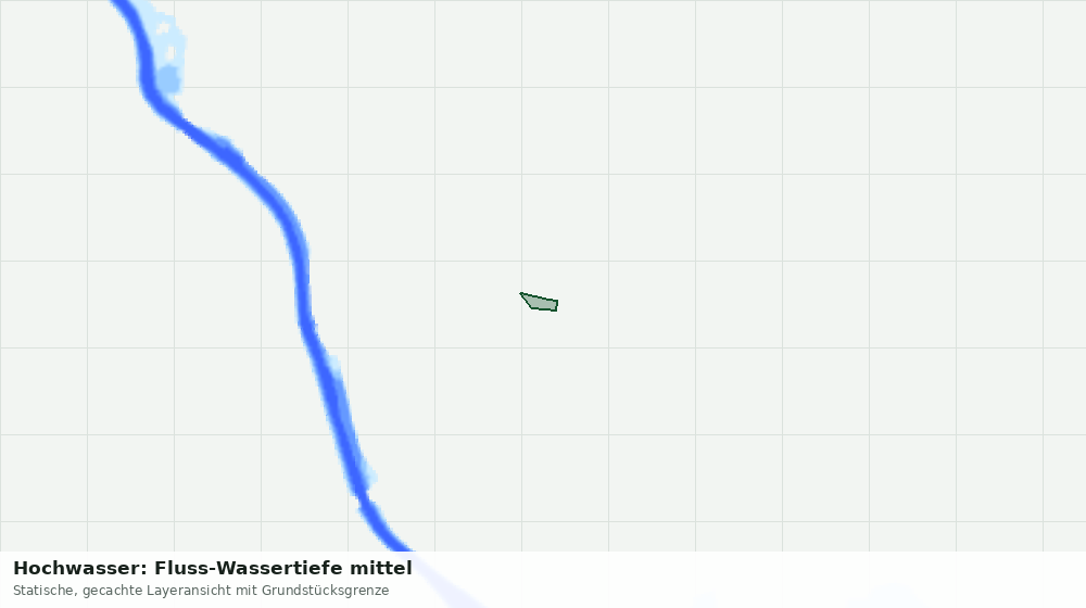 Statische Kartenansicht: Hochwasser: Fluss-Wassertiefe mittel