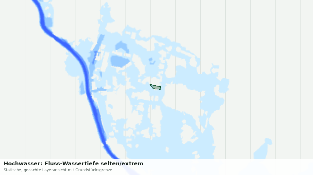 Statische Kartenansicht: Hochwasser: Fluss-Wassertiefe selten/extrem