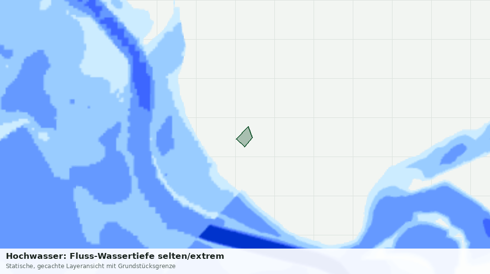 Statische Kartenansicht: Hochwasser: Fluss-Wassertiefe selten/extrem
