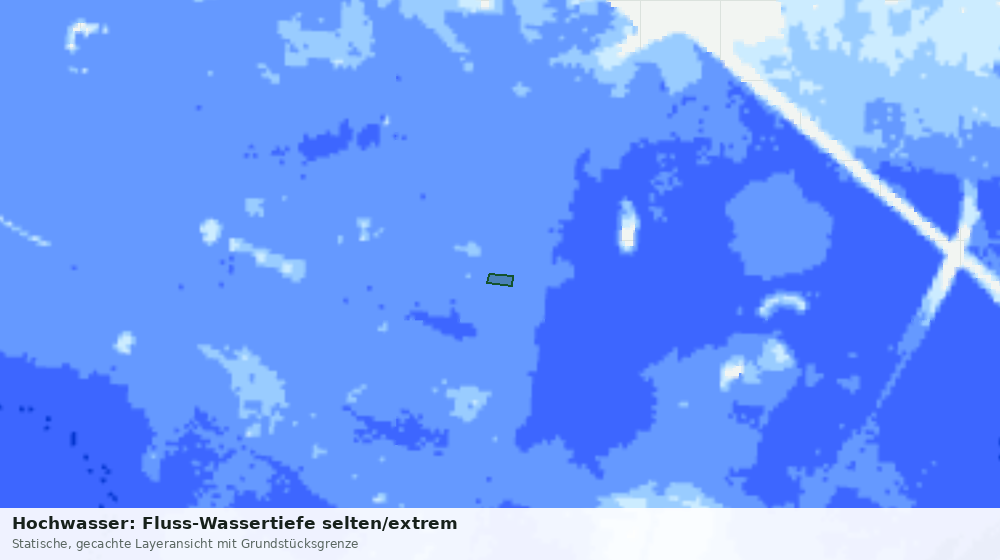Statische Kartenansicht: Hochwasser: Fluss-Wassertiefe selten/extrem