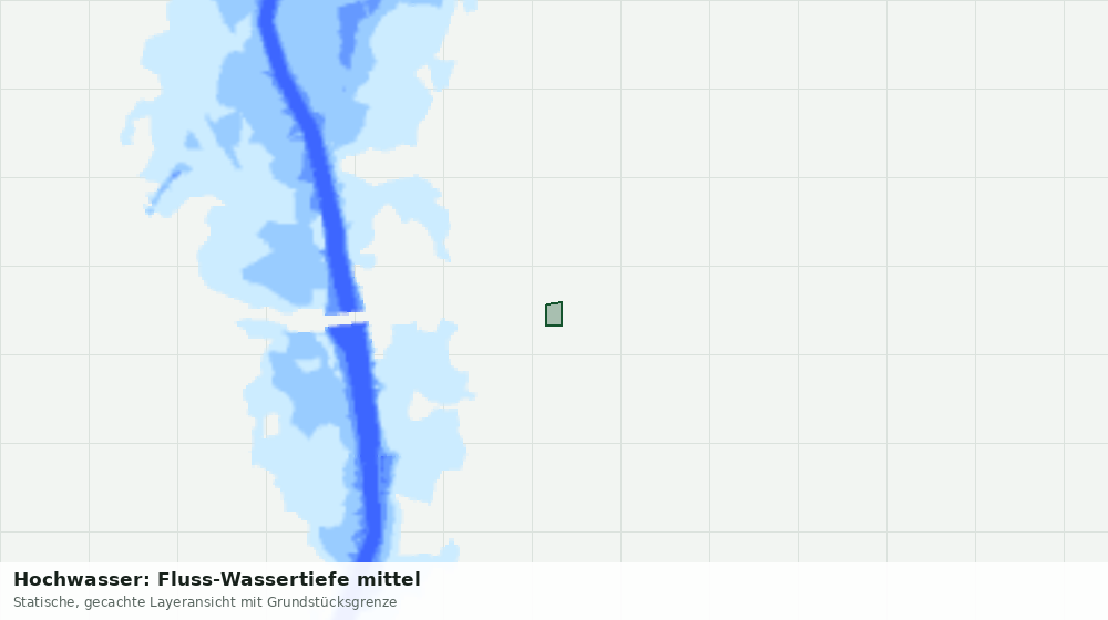 Statische Kartenansicht: Hochwasser: Fluss-Wassertiefe mittel