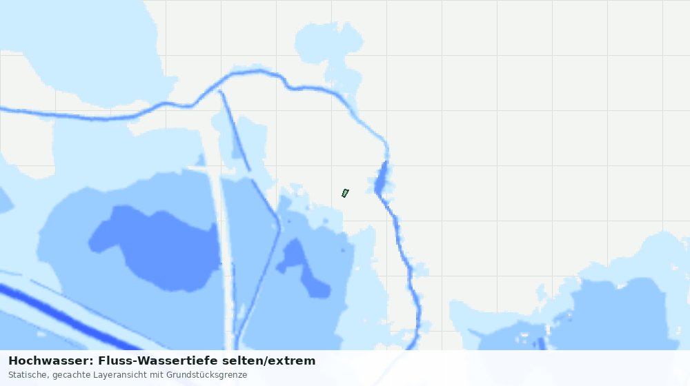 Statische Kartenansicht: Hochwasser: Fluss-Wassertiefe selten/extrem