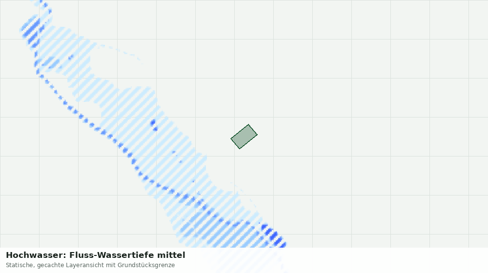 Statische Kartenansicht: Hochwasser: Fluss-Wassertiefe mittel