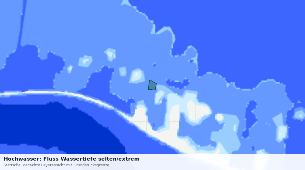Statische Kartenansicht: Hochwasser: Fluss-Wassertiefe selten/extrem