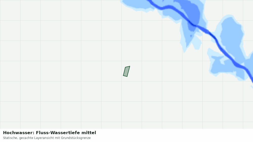 Statische Kartenansicht: Hochwasser: Fluss-Wassertiefe mittel
