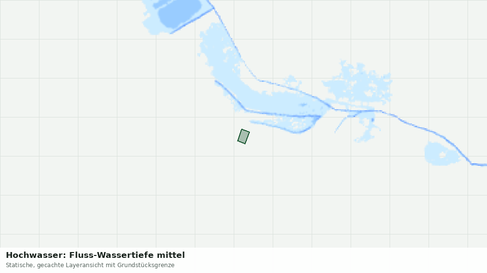 Statische Kartenansicht: Hochwasser: Fluss-Wassertiefe mittel