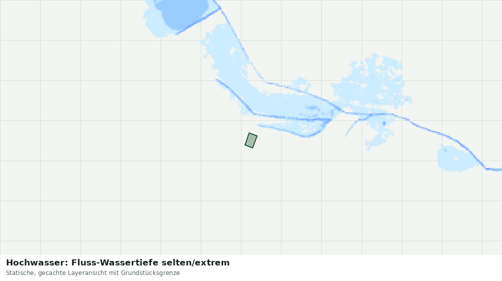 Statische Kartenansicht: Hochwasser: Fluss-Wassertiefe selten/extrem