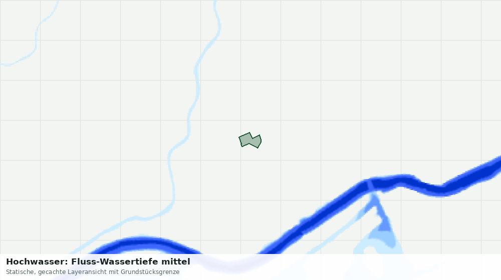 Statische Kartenansicht: Hochwasser: Fluss-Wassertiefe mittel