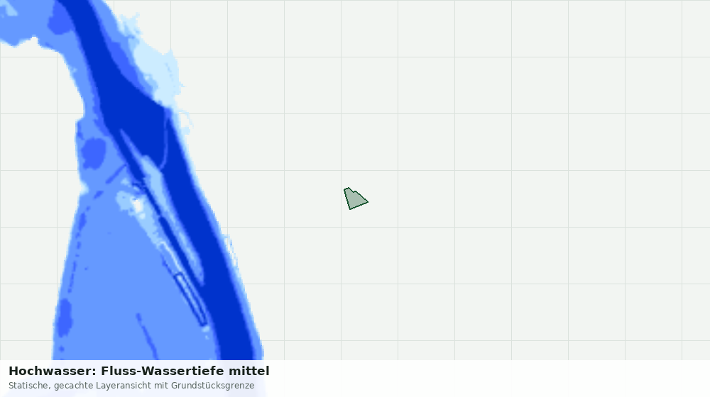 Statische Kartenansicht: Hochwasser: Fluss-Wassertiefe mittel