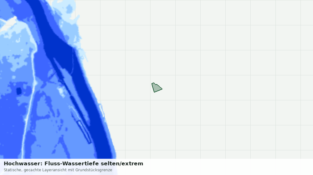 Statische Kartenansicht: Hochwasser: Fluss-Wassertiefe selten/extrem