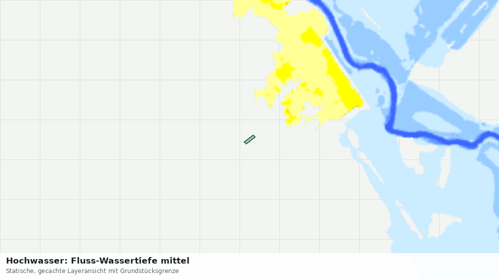 Statische Kartenansicht: Hochwasser: Fluss-Wassertiefe mittel
