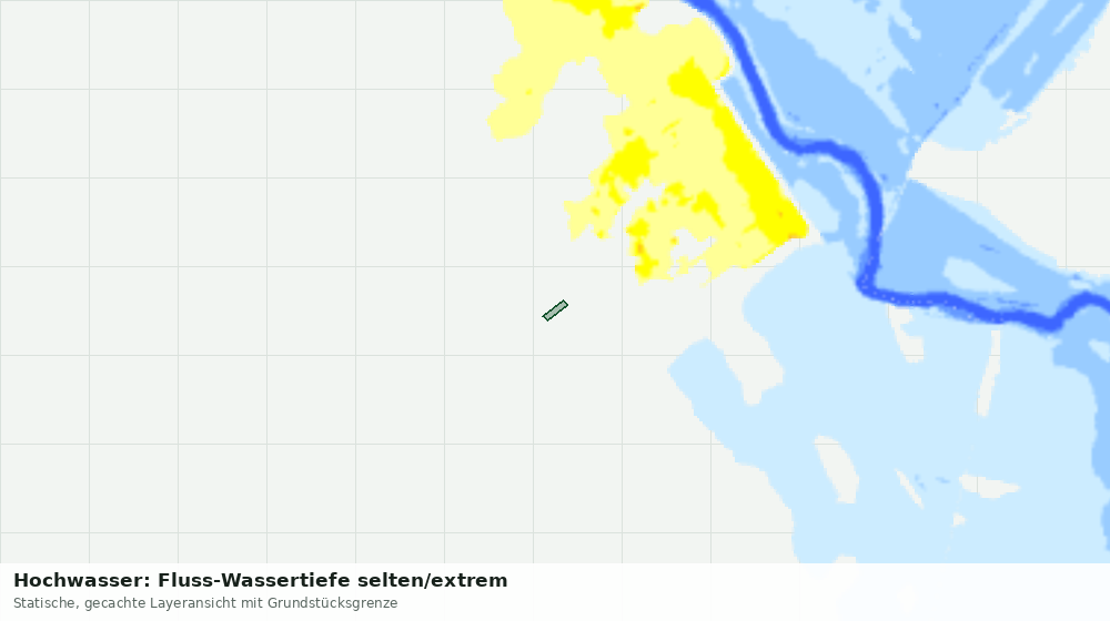 Statische Kartenansicht: Hochwasser: Fluss-Wassertiefe selten/extrem