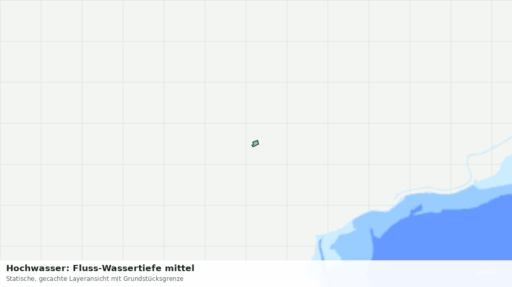 Statische Kartenansicht: Hochwasser: Fluss-Wassertiefe mittel