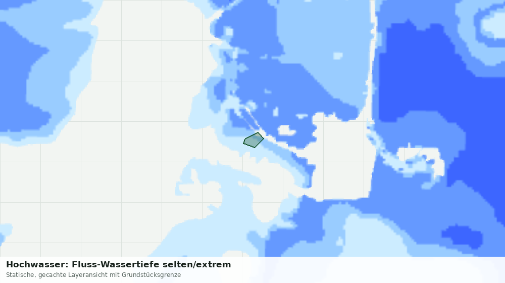 Statische Kartenansicht: Hochwasser: Fluss-Wassertiefe selten/extrem