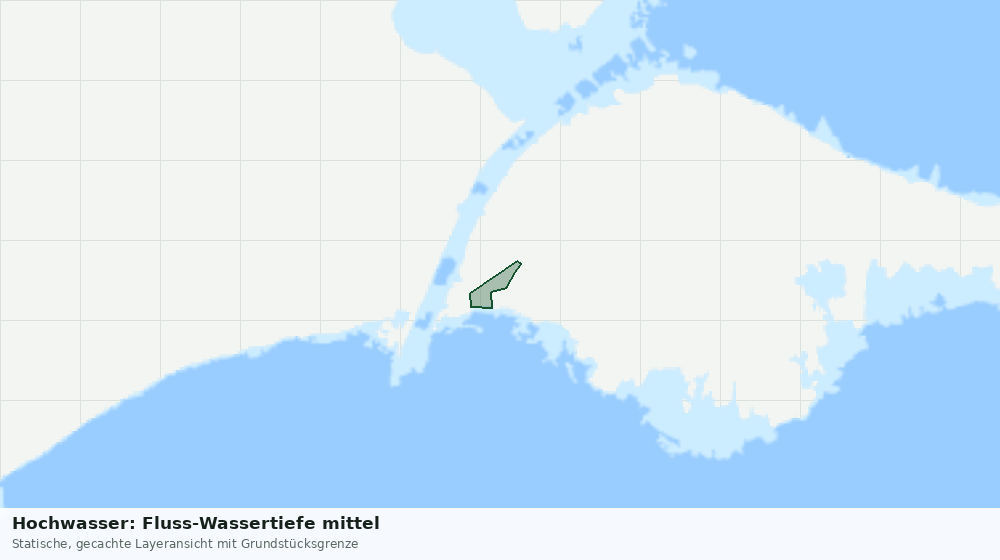 Statische Kartenansicht: Hochwasser: Fluss-Wassertiefe mittel