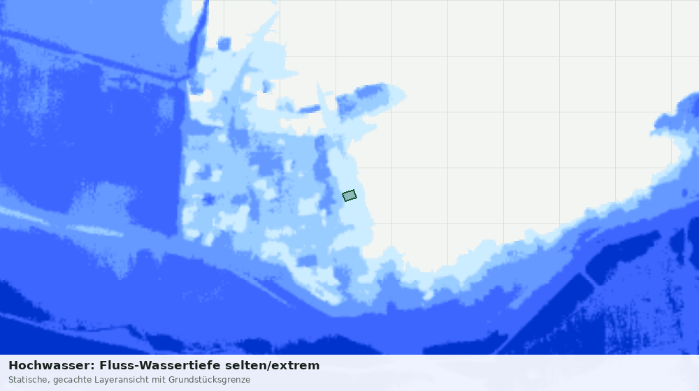 Statische Kartenansicht: Hochwasser: Fluss-Wassertiefe selten/extrem