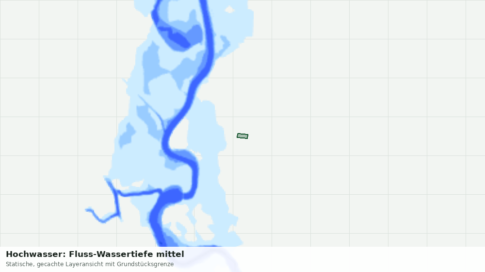 Statische Kartenansicht: Hochwasser: Fluss-Wassertiefe mittel