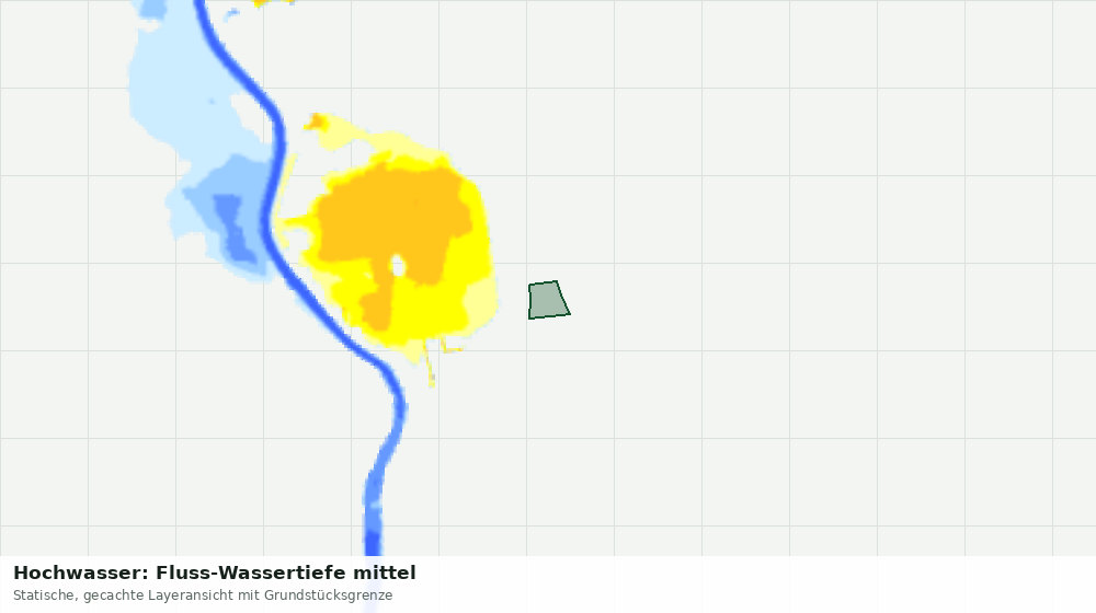 Statische Kartenansicht: Hochwasser: Fluss-Wassertiefe mittel