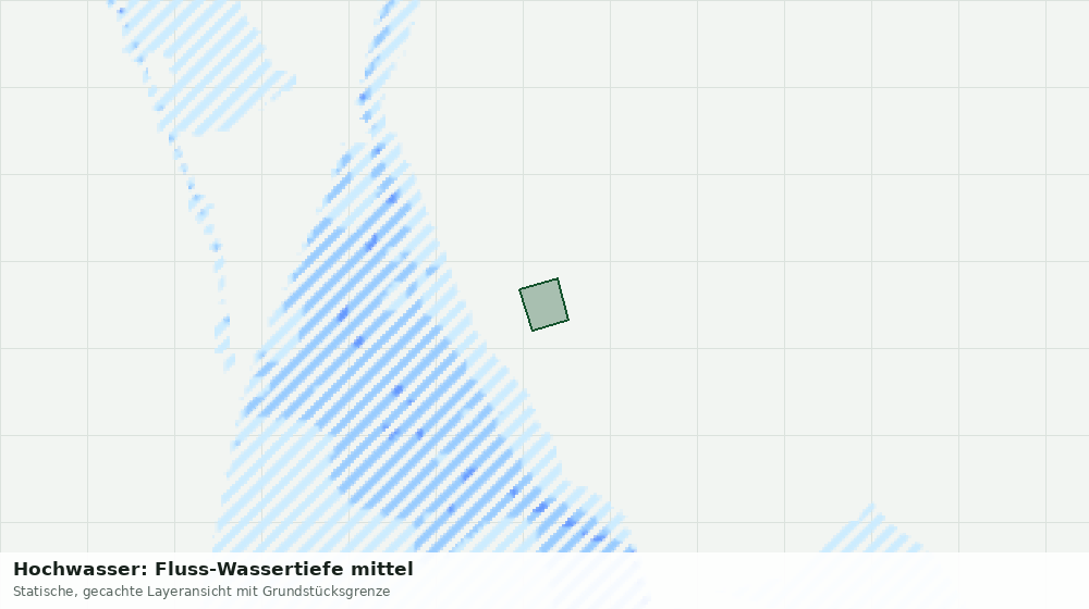 Statische Kartenansicht: Hochwasser: Fluss-Wassertiefe mittel