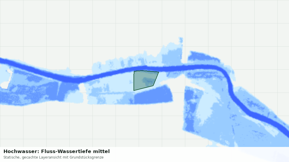 Statische Kartenansicht: Hochwasser: Fluss-Wassertiefe mittel