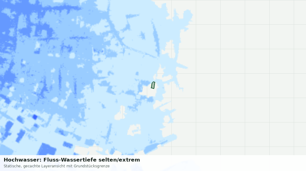 Statische Kartenansicht: Hochwasser: Fluss-Wassertiefe selten/extrem