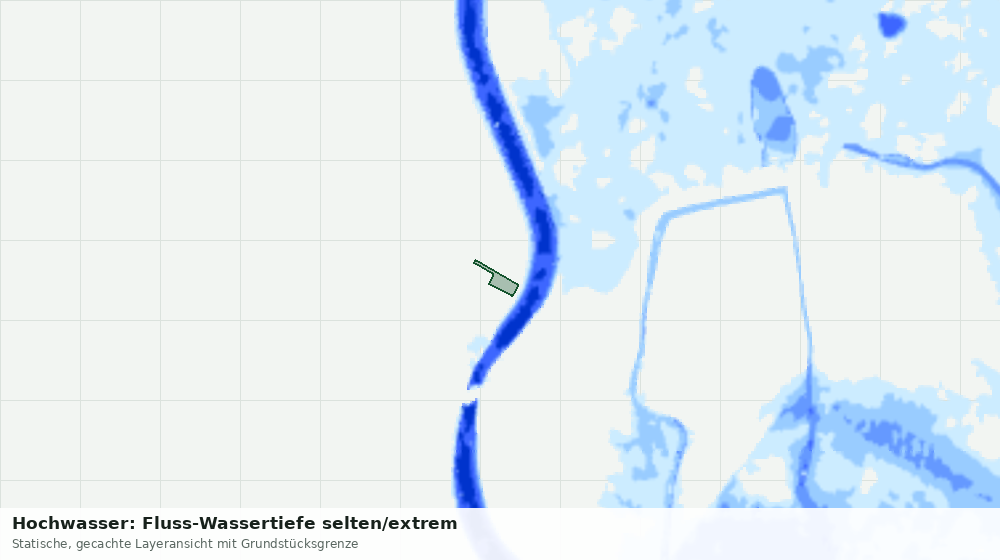 Statische Kartenansicht: Hochwasser: Fluss-Wassertiefe selten/extrem