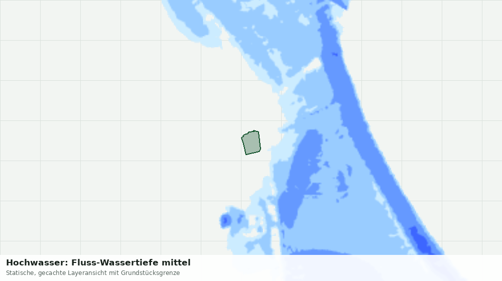 Statische Kartenansicht: Hochwasser: Fluss-Wassertiefe mittel