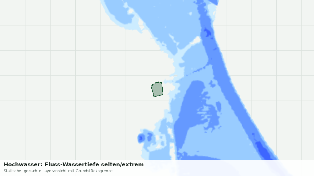 Statische Kartenansicht: Hochwasser: Fluss-Wassertiefe selten/extrem