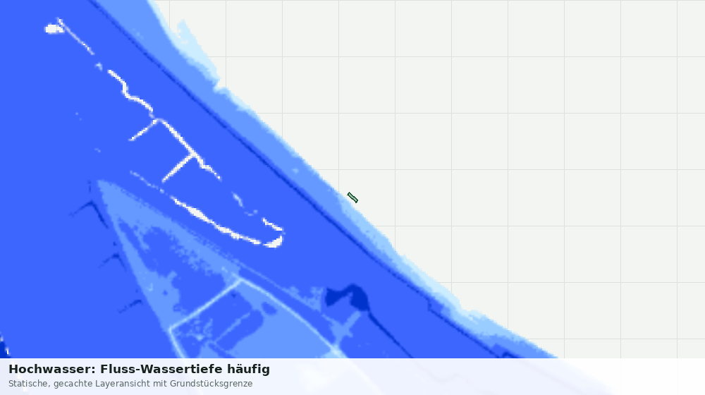 Statische Kartenansicht: Hochwasser: Fluss-Wassertiefe häufig