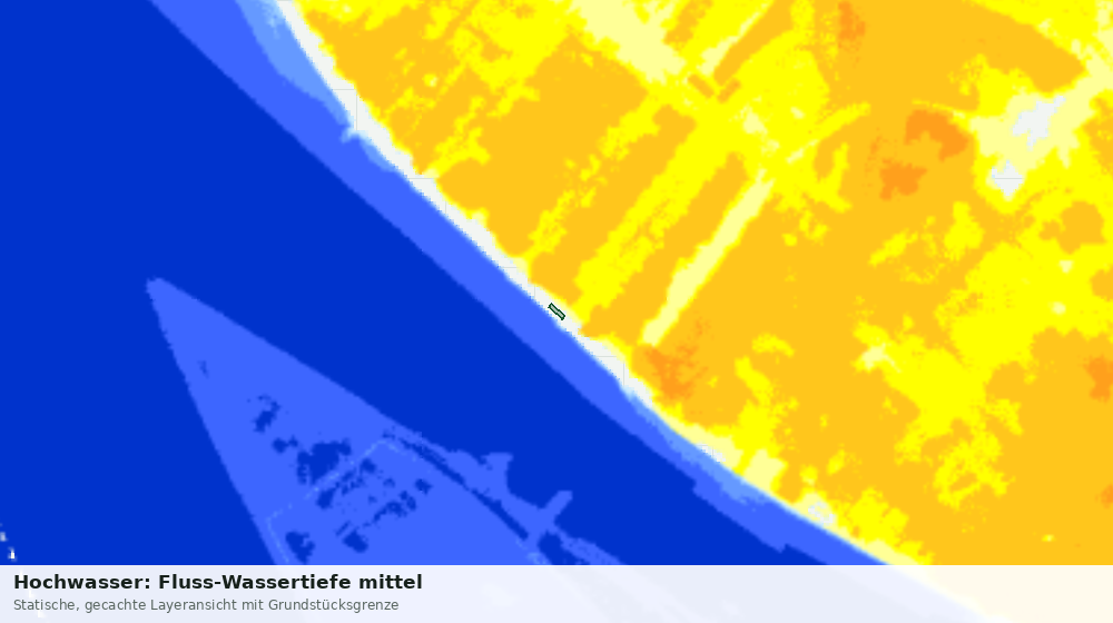 Statische Kartenansicht: Hochwasser: Fluss-Wassertiefe mittel