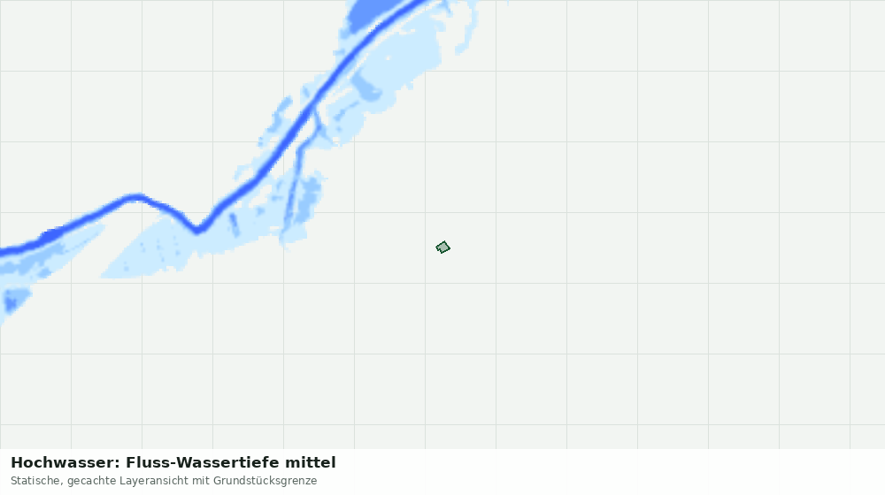 Statische Kartenansicht: Hochwasser: Fluss-Wassertiefe mittel