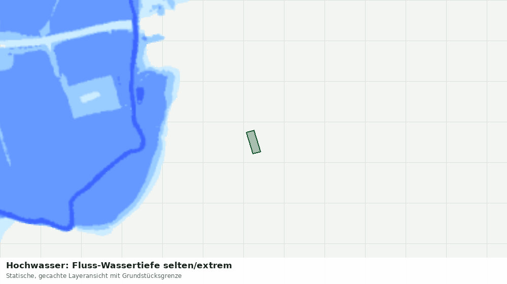 Statische Kartenansicht: Hochwasser: Fluss-Wassertiefe selten/extrem