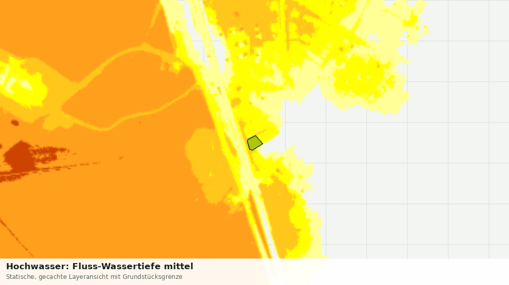 Statische Kartenansicht: Hochwasser: Fluss-Wassertiefe mittel